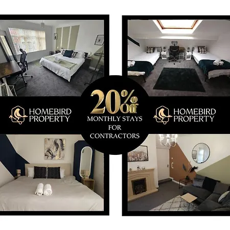 Semesterbostad 5 Bedroom House By Homebird Management Short Lets & Serviced With Free Parking & Garden